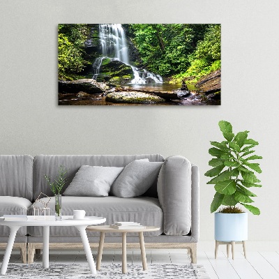 Quadro su tela Cascata nella foresta