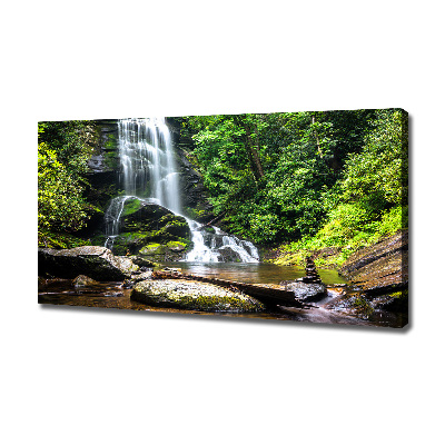 Quadro su tela Cascata nella foresta