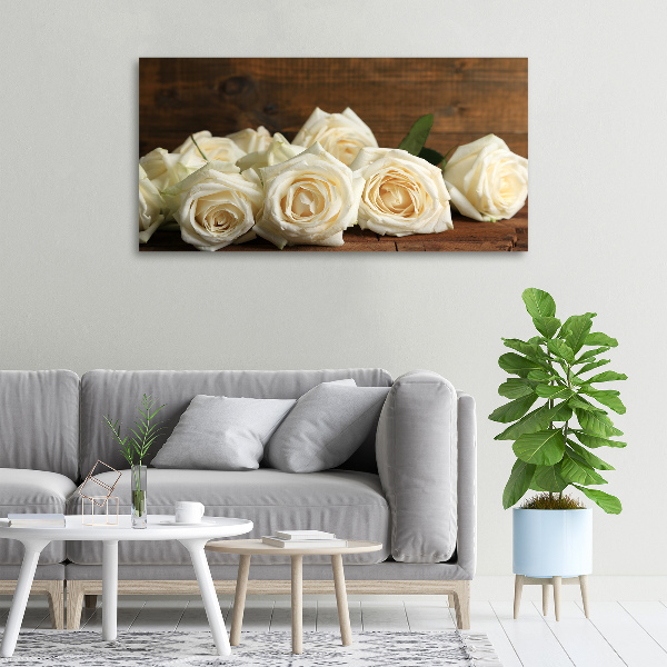 Foto quadro su tela Rose bianche