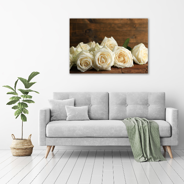 Foto quadro su tela Rose bianche