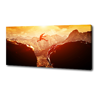 Foto quadro su tela Salta oltre l'abisso