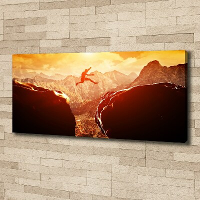 Foto quadro su tela Salta oltre l'abisso