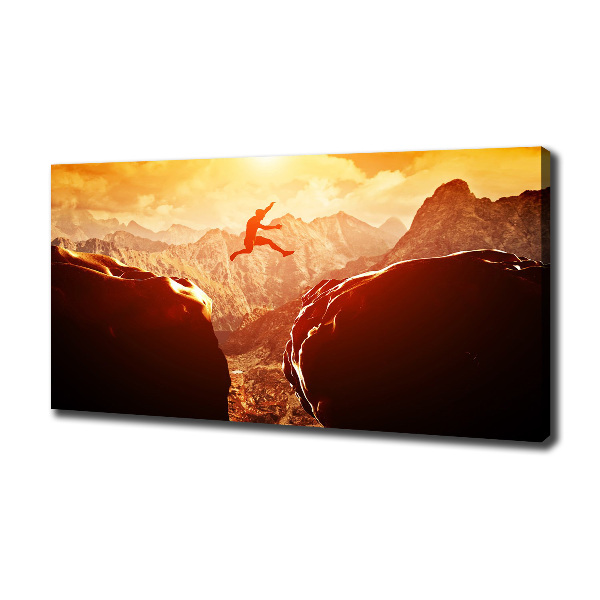 Foto quadro su tela Salta oltre l'abisso
