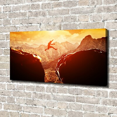 Foto quadro su tela Salta oltre l'abisso