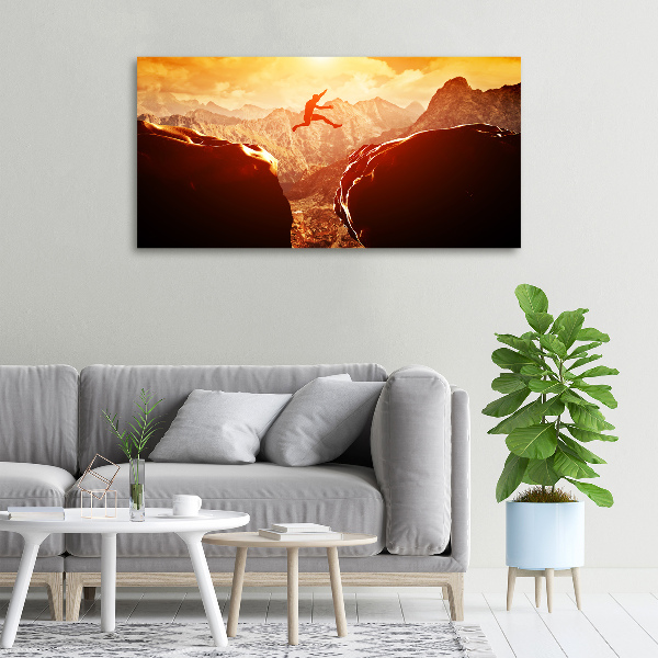 Foto quadro su tela Salta oltre l'abisso