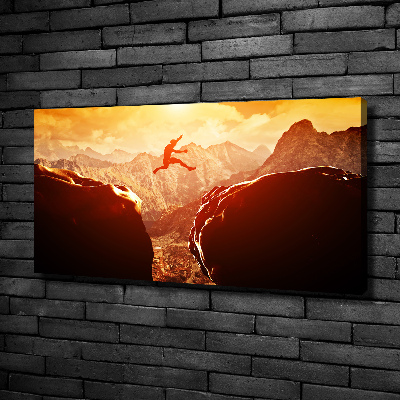 Foto quadro su tela Salta oltre l'abisso