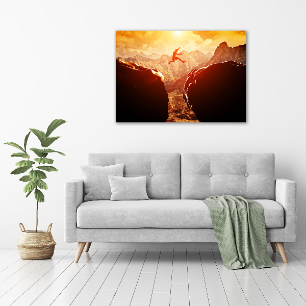 Foto quadro su tela Salta oltre l'abisso