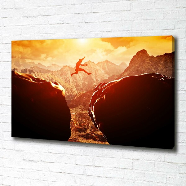 Foto quadro su tela Salta oltre l'abisso