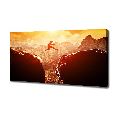 Foto quadro su tela Salta oltre l'abisso