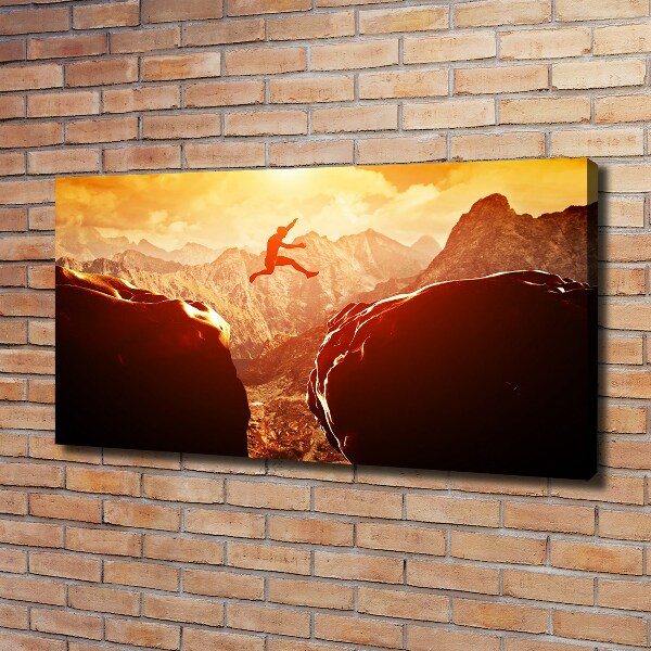 Foto quadro su tela Salta oltre l'abisso