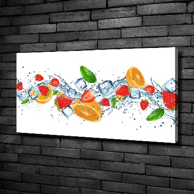 Quadro stampa su tela Frutta con ghiaccio