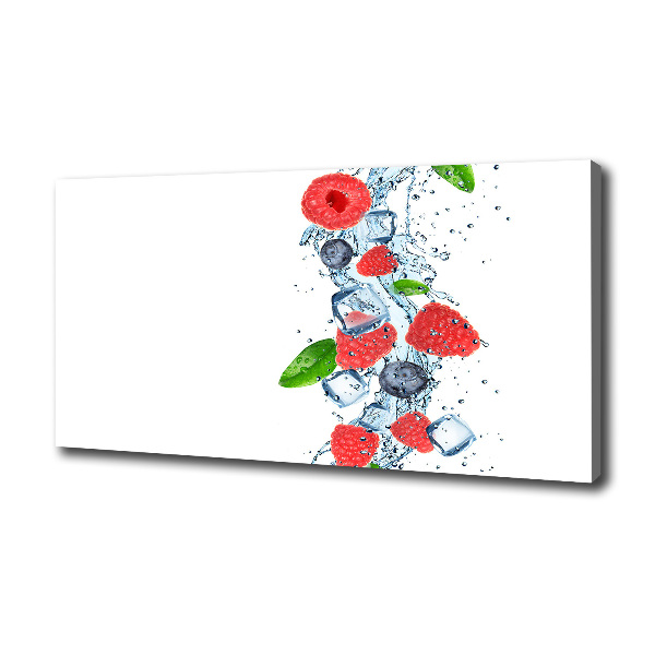 Quadro su tela Frutti di bosco con ghiaccio