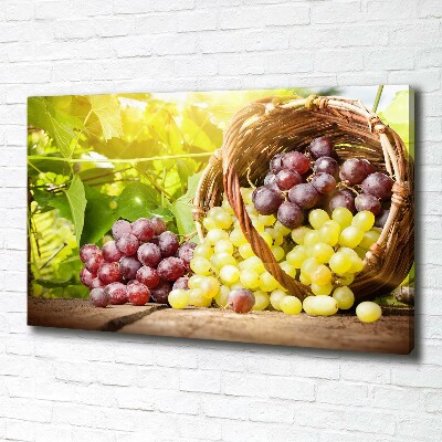 Quadro stampa su tela Uva in un cesto