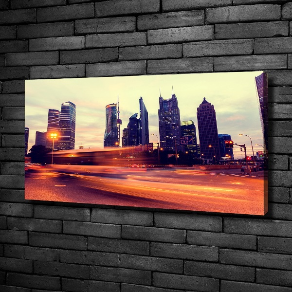 Quadro su tela Shanghai di notte