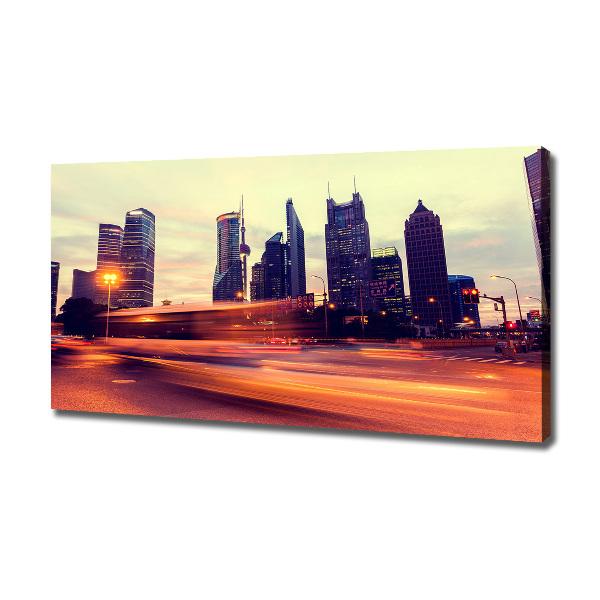 Quadro su tela Shanghai di notte