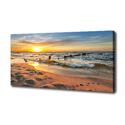 Foto quadro su tela Spiaggia al tramonto