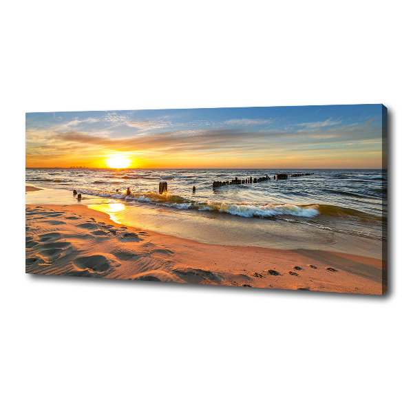 Foto quadro su tela Spiaggia al tramonto