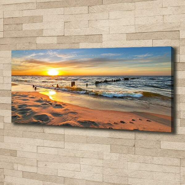 Foto quadro su tela Spiaggia al tramonto