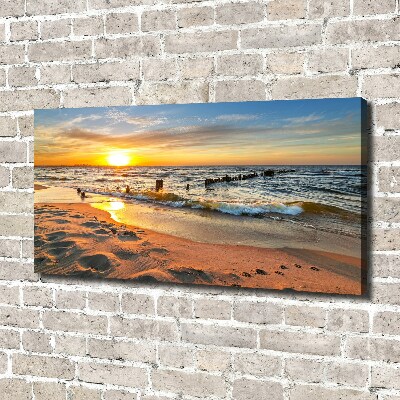Foto quadro su tela Spiaggia al tramonto