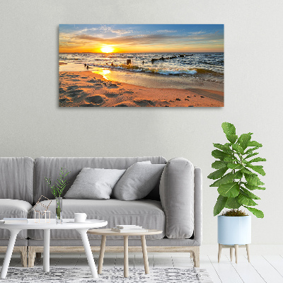 Foto quadro su tela Spiaggia al tramonto