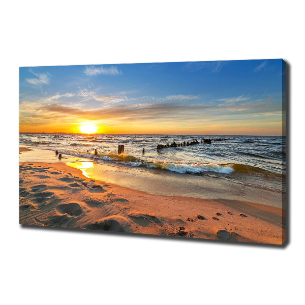 Foto quadro su tela Spiaggia al tramonto