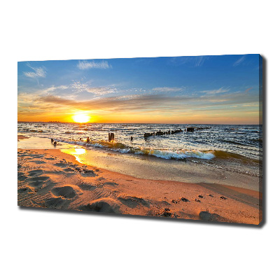 Foto quadro su tela Spiaggia al tramonto