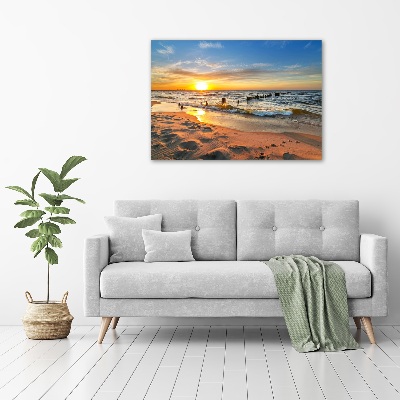 Foto quadro su tela Spiaggia al tramonto