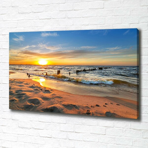 Foto quadro su tela Spiaggia al tramonto