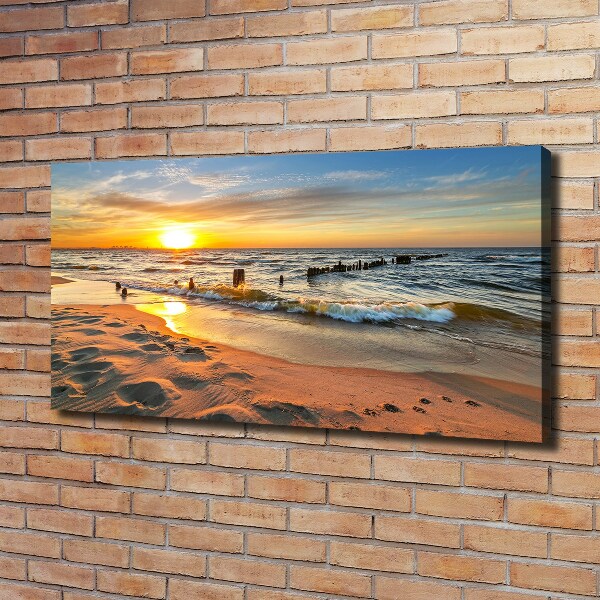 Foto quadro su tela Spiaggia al tramonto