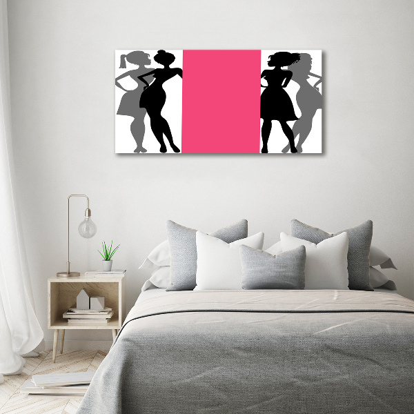 Quadro stampa su tela Silhouette femminili