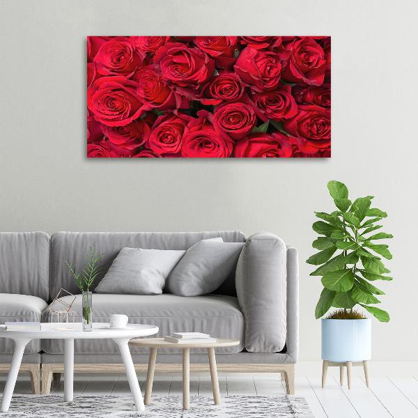 Quadro stampa su tela Rose rosse