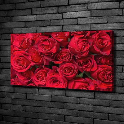 Quadro stampa su tela Rose rosse