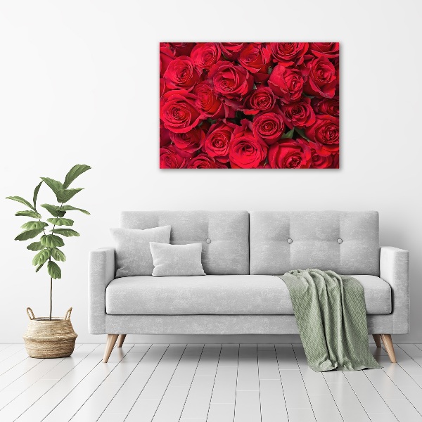 Quadro stampa su tela Rose rosse