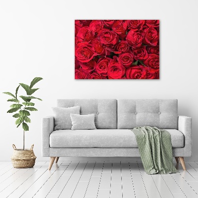Quadro stampa su tela Rose rosse