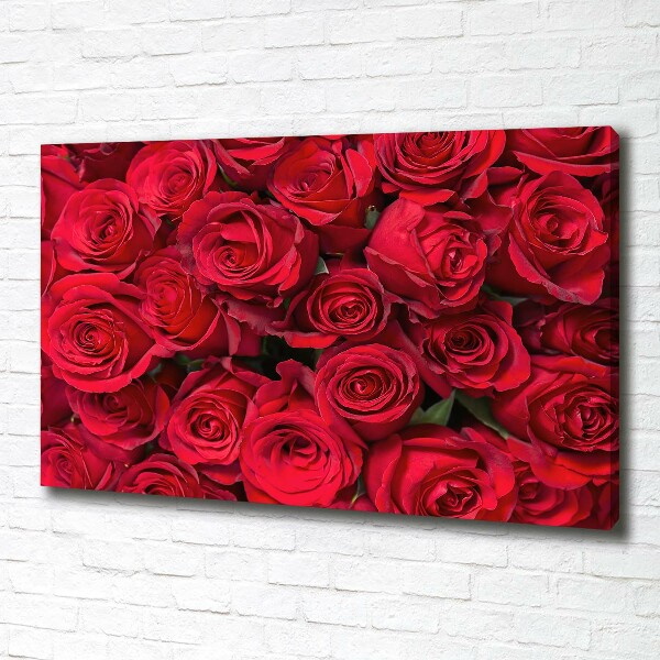 Quadro stampa su tela Rose rosse