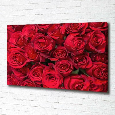 Quadro stampa su tela Rose rosse