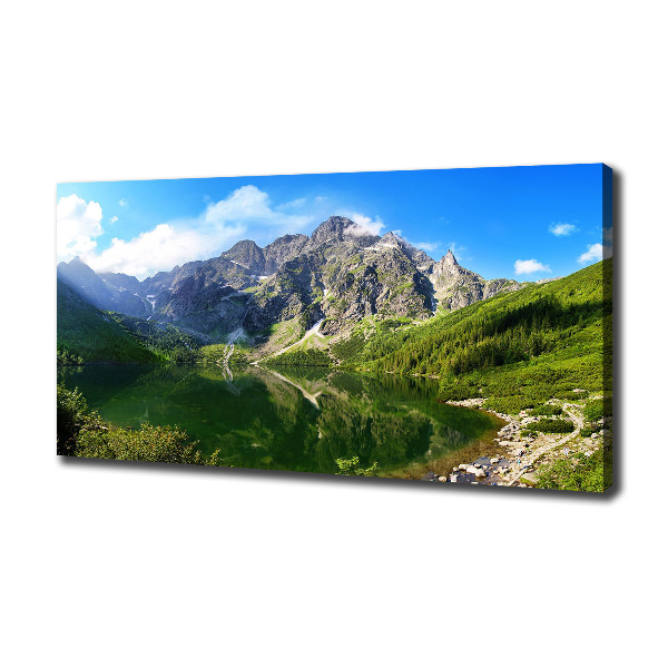Quadro su tela L'occhio del mare dei Monti Tatra