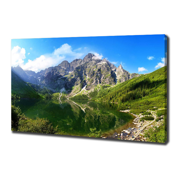 Quadro su tela L'occhio del mare dei Monti Tatra