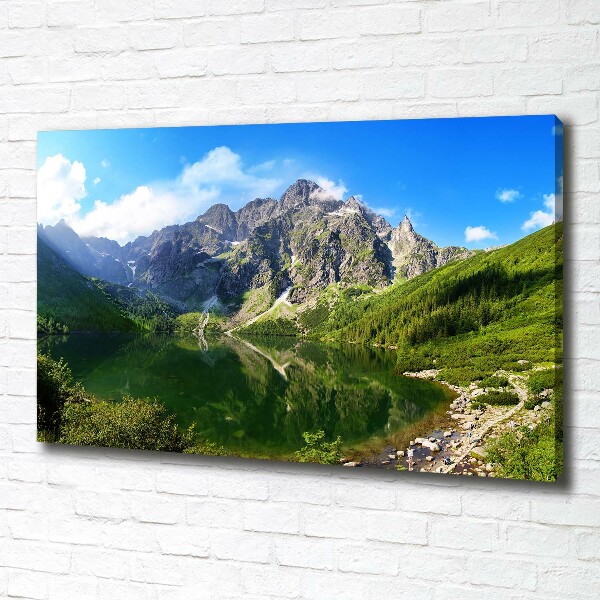 Quadro su tela L'occhio del mare dei Monti Tatra