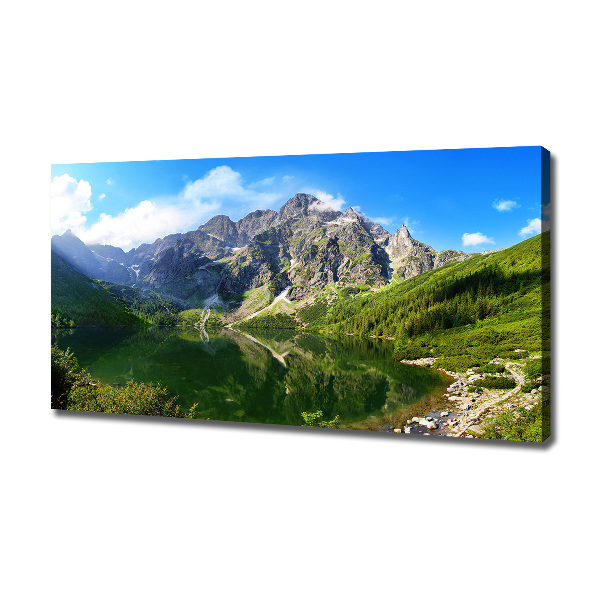 Quadro su tela L'occhio del mare dei Monti Tatra