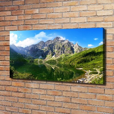 Quadro su tela L'occhio del mare dei Monti Tatra