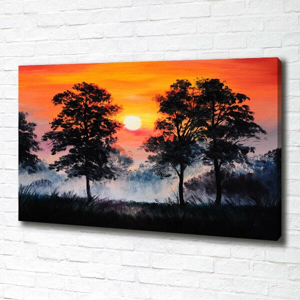 Quadro su tela Foresta del tramonto