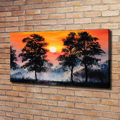 Quadro su tela Foresta del tramonto