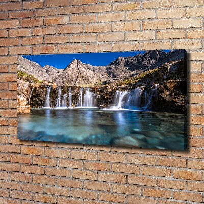 Quadro su tela Cascata in montagna