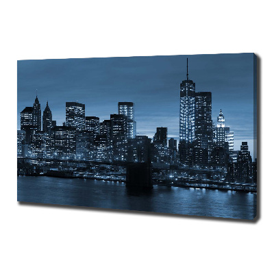 Quadro su tela New York di notte