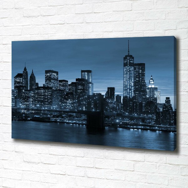 Quadro su tela New York di notte