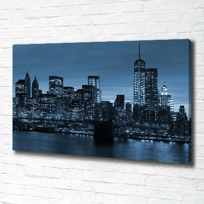 Quadro su tela New York di notte