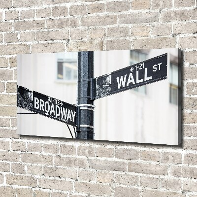 Quadro su tela Insegna di Wall Street
