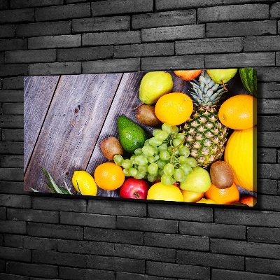 Quadro stampa su tela Frutta su legno