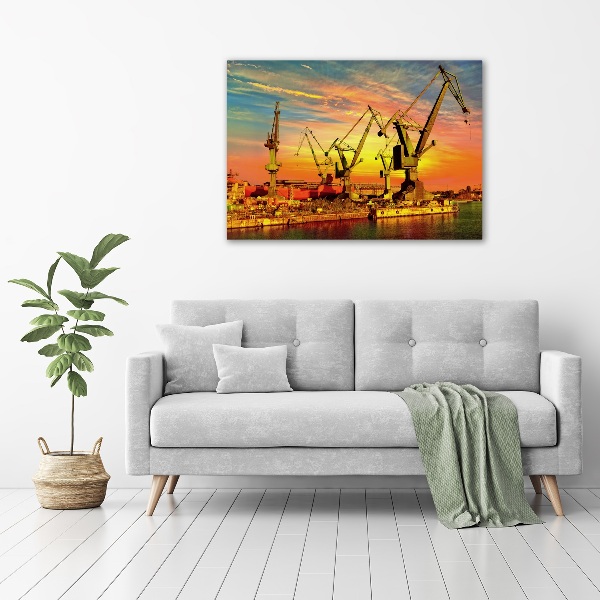 Quadro su tela Cantiere navale di Danzica